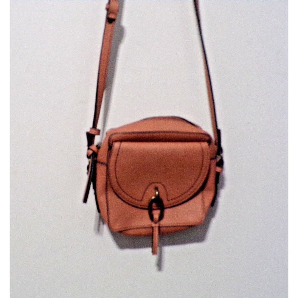 a.n.a. New Approach Pink & Brass Small Crossbody Adjustable Strap Zipper Close